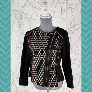 Zoe by Michael Phillips Geometric Asymmetrical Jacket